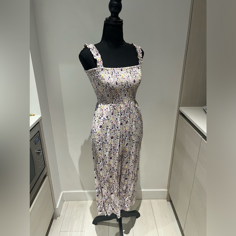 WILFRED Flowered Cropped Romper Size XS (True Size 6) With Pockets!